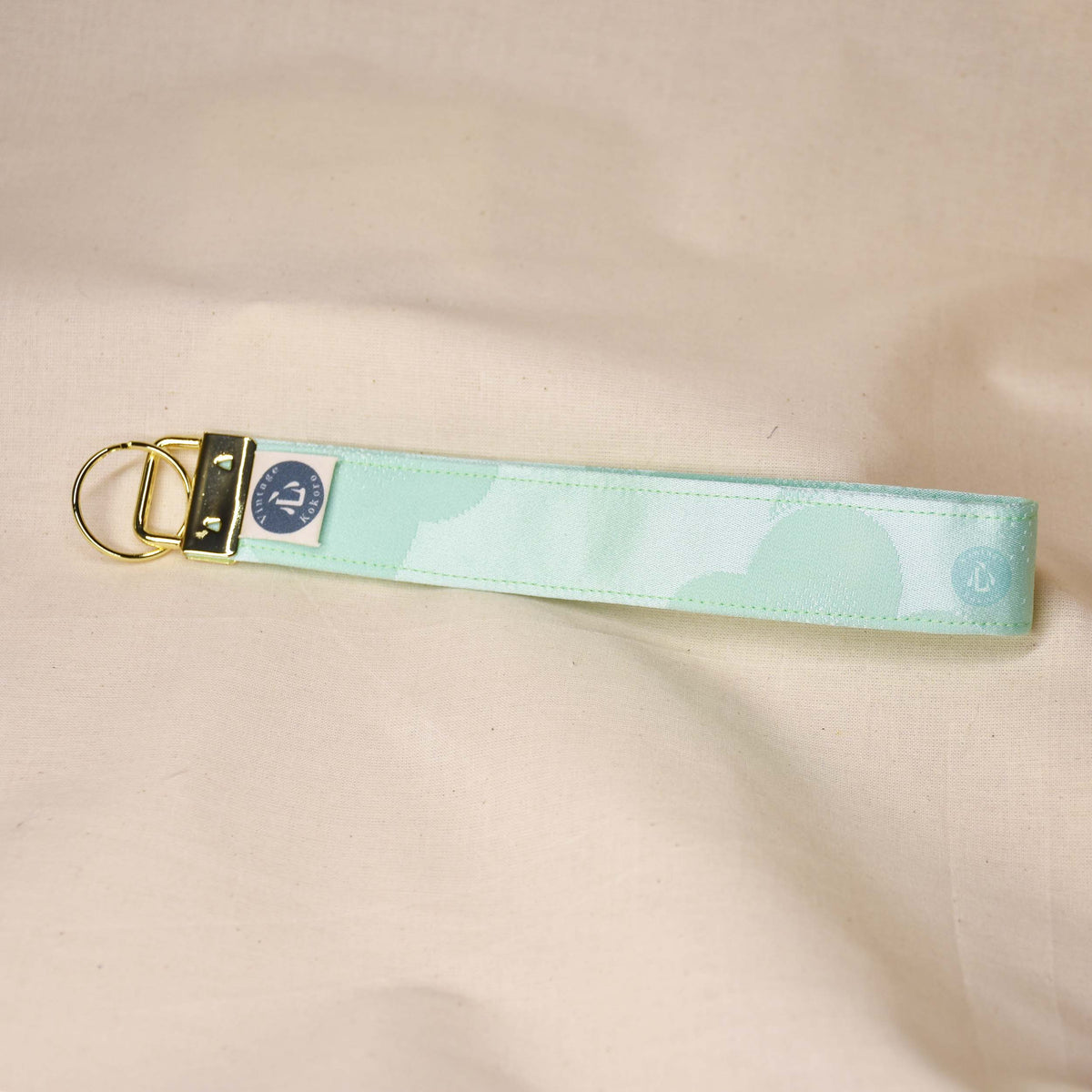 Upcycled Vintage Kimono Silk Key Fob Wristlet (GClF)