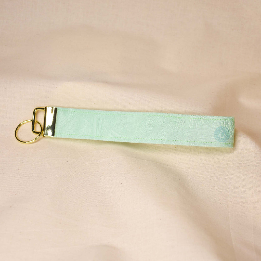 Upcycled Vintage Kimono Silk Key Fob Wristlet (GJrF)
