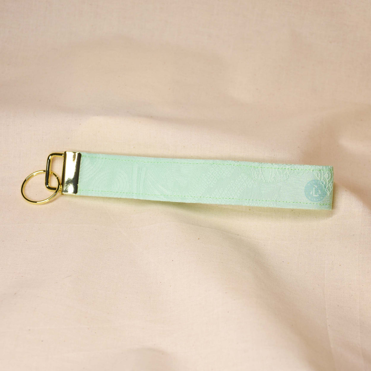 Upcycled Vintage Kimono Silk Key Fob Wristlet (GJrF)