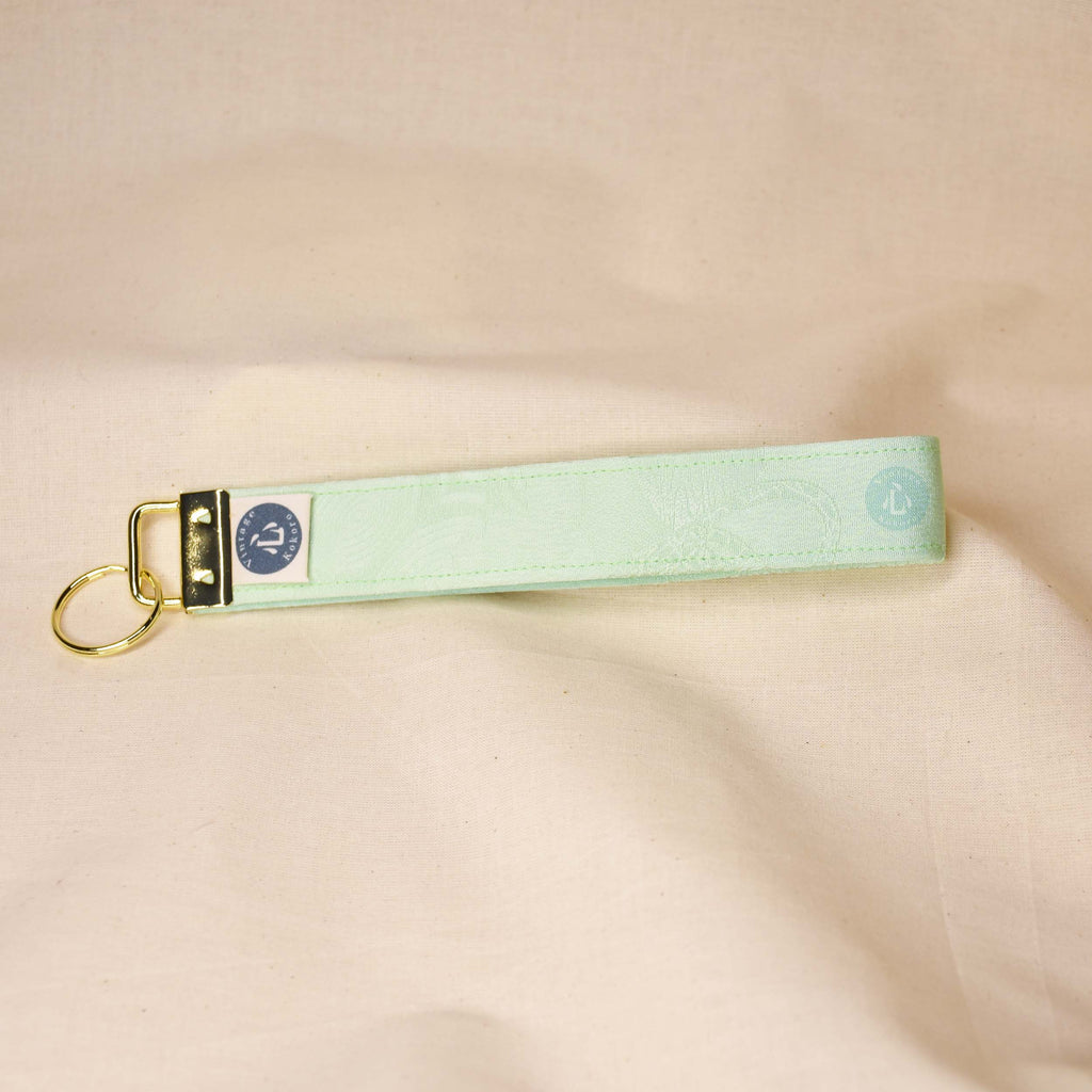 Upcycled Vintage Kimono Silk Key Fob Wristlet (GJrF)