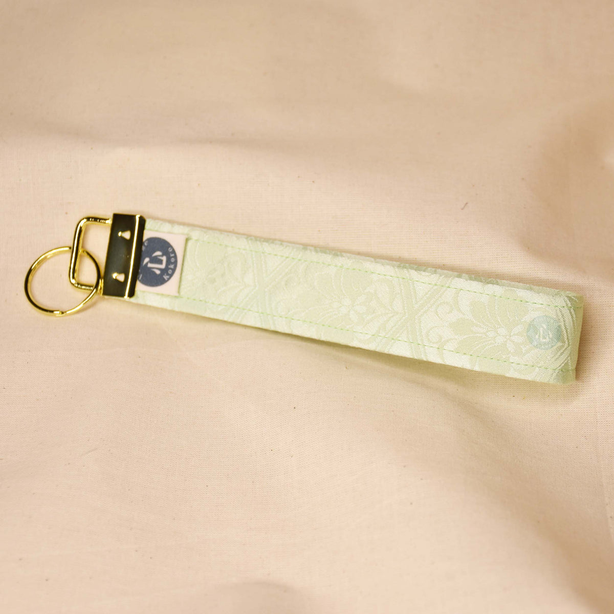 Upcycled Vintage Kimono Silk Key Fob Wristlet (GLatF)