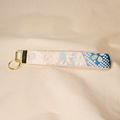 Upcycled Vintage Kimono Silk Key Fob Wristlet (IvyF1)