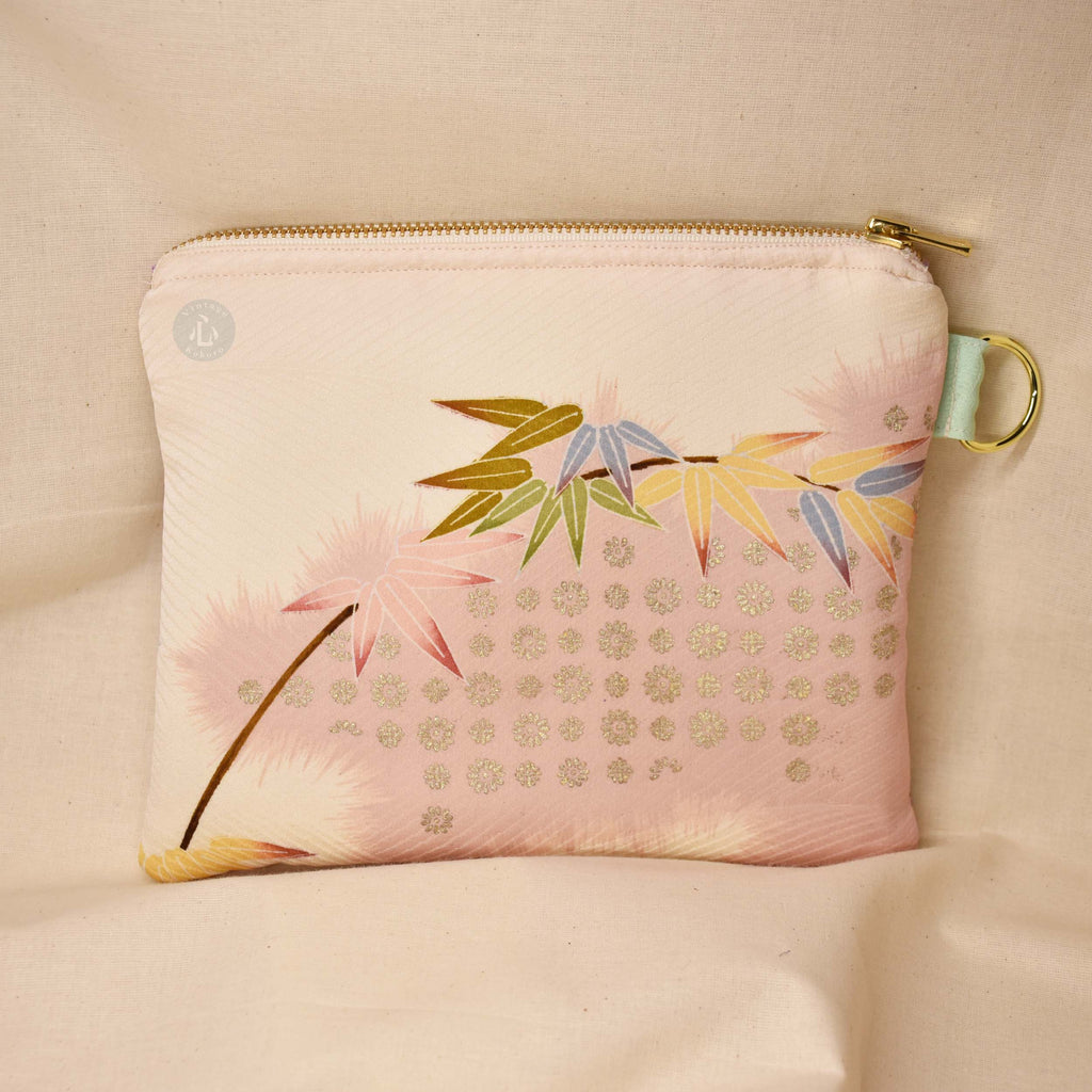 Upcycled Kimono Silk Large Pouch (LtPL4)