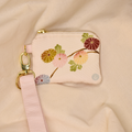 Upcycled Vintage Kimono Silk Coin Pouch + Key Fob Wristlet Set (LtPW4)