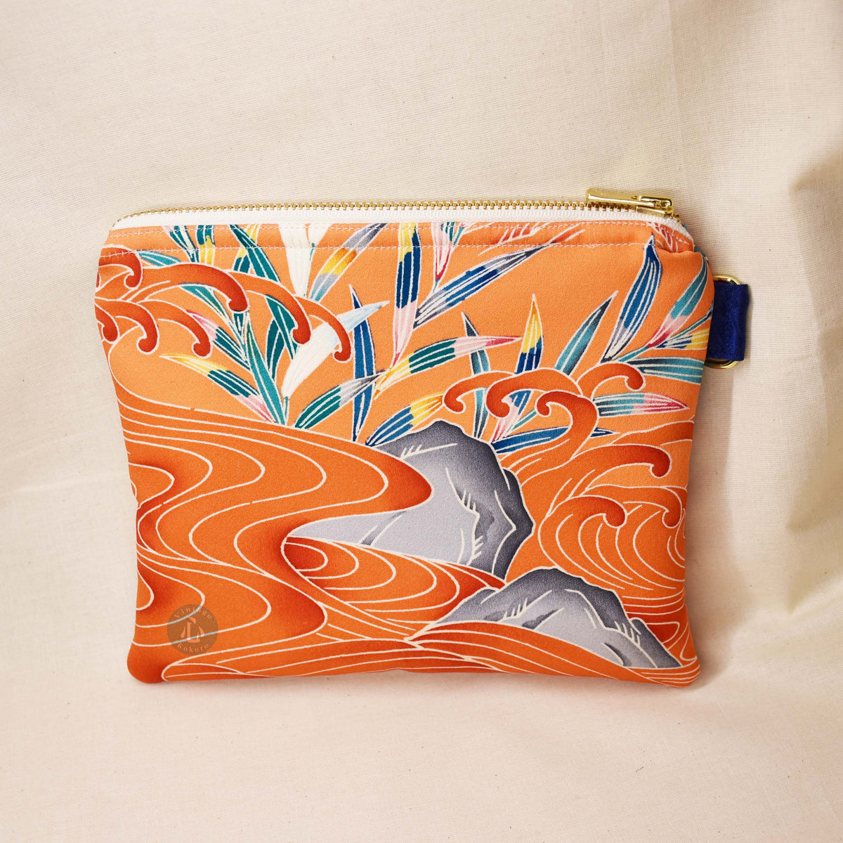 Upcycled Kimono Silk Large Pouch (OrgLg1)
